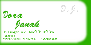 dora janak business card